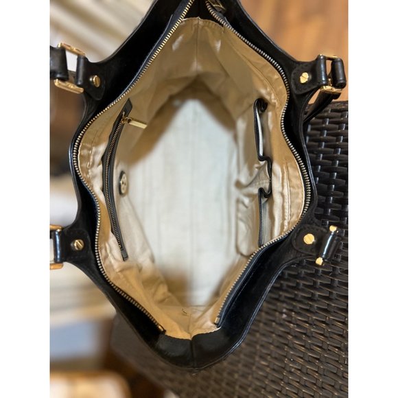 ♦️AUTHENTIC TORY BURCH BLACK BOMBE SATCHEL/SHOULDER BAG - Picture 12 of 16